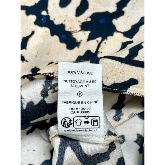 ULLA JOHNSON Anais ruffled printed crepe midi dress in Beige Black 4 - Picture 14 of 16